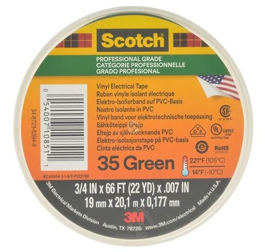 Scotch 35 Isolatietape - 3M - Groen - 19mm x 20m