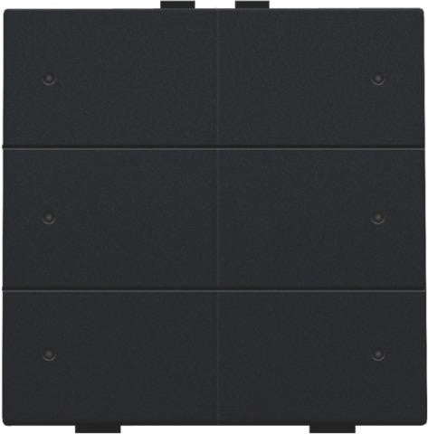 Zesvoudige drukknop met Led voor Niko Home control Black Coated